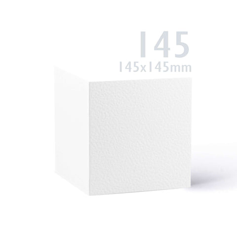 Hammered Cards & Envelopes Pack White 155x155 mm + 145x145 mm