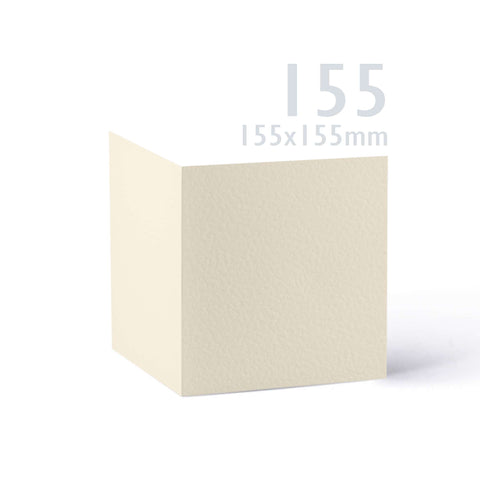 Hammered Cards & Envelopes Pack Ivory 155x155 mm + 145x145 mm