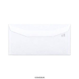Weißer Geschäftsbriefumschlag 110x220 mm