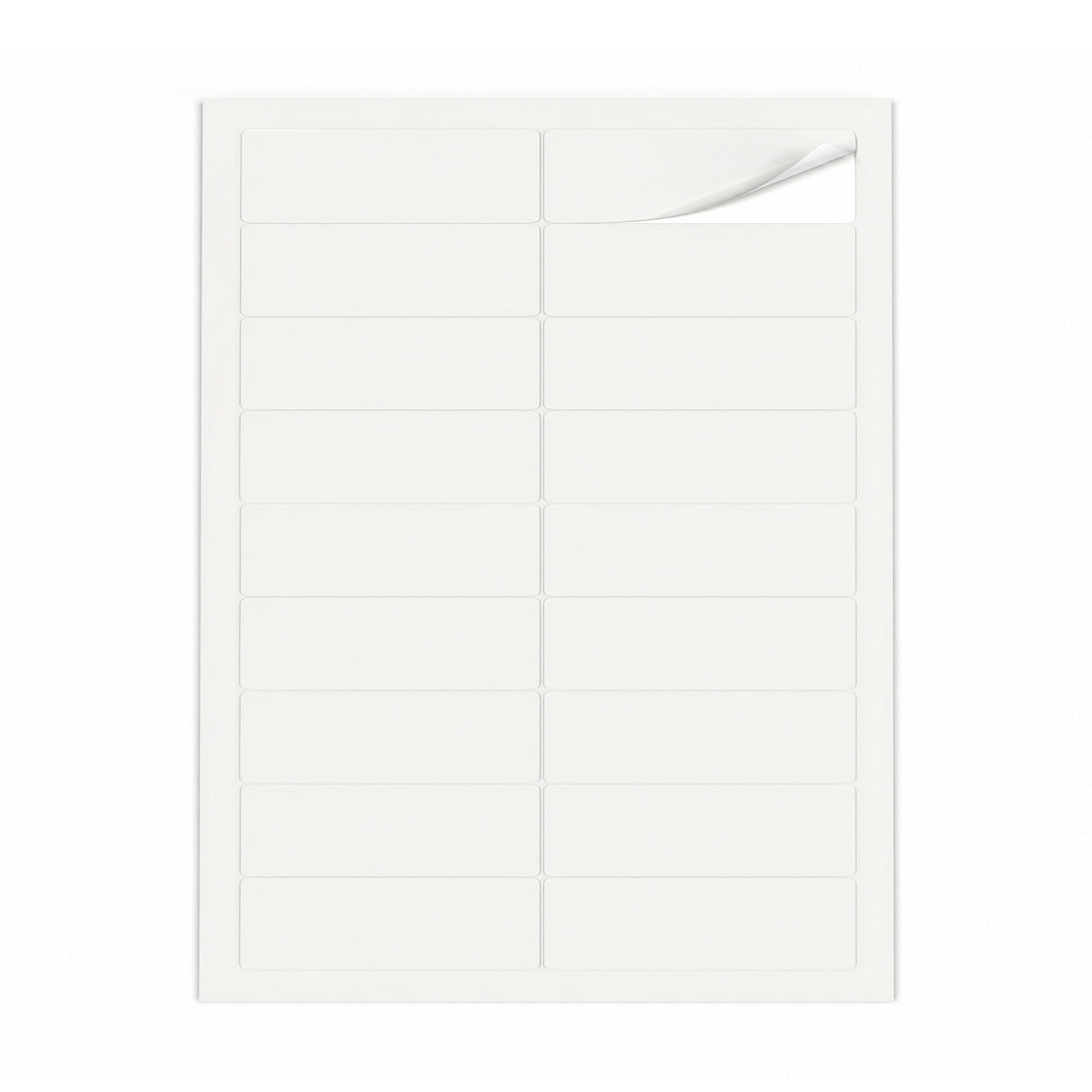 Weiße Etiketten Packungen S - 100 Blatt