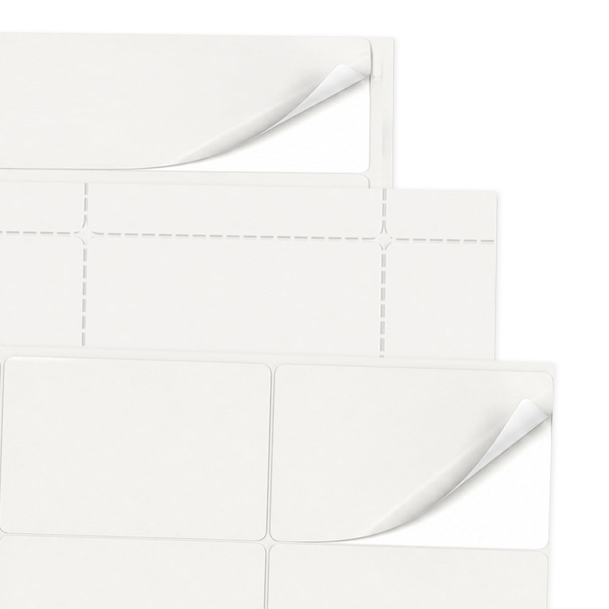 Weiße Etiketten Packungen M - 100 Blatt
