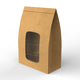 Paper Kraft Food Bags Manila 300 x 200 mm Window