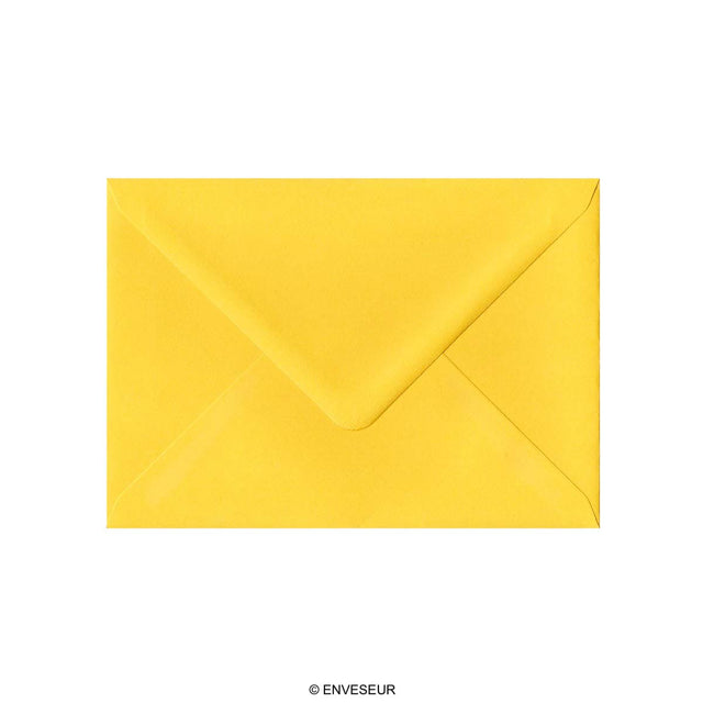 Mid Yellow Gummed V-Flap Envelope (133 x 184mm)