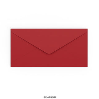 Dunkelroter Briefumschlag 110x220 mm (DL)