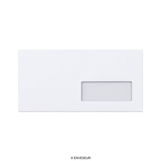 Weißer Briefumschlag 110x220 mm (DL)