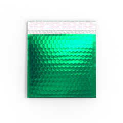 Metallic Finish Bubble Bag Mailers Green 165 x 165 mm