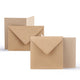 Kraft Cards & Envelopes Pack Manila 130x130 mm + 125x125 mm