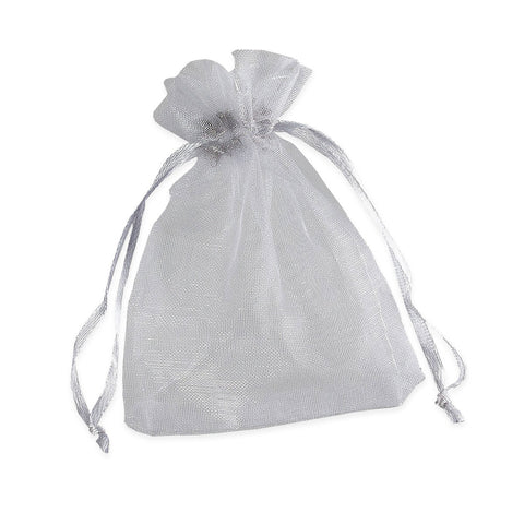 Organza Bags Grey 90 x 70 mm