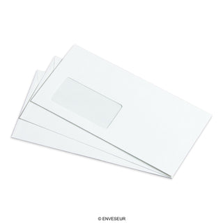 Opaline Briefumschläge Leinen DIN lang mit Fenster