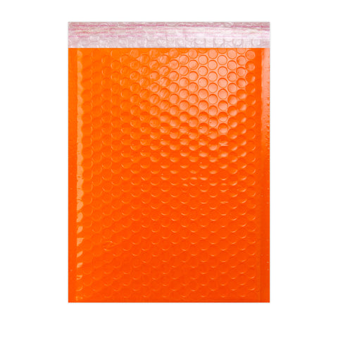 Gloss Finish Bubble Bag Mailers Orange 340 x 240 mm