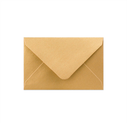 Pearlescent Envelopes Gold 62 x 94 mm Gummed
