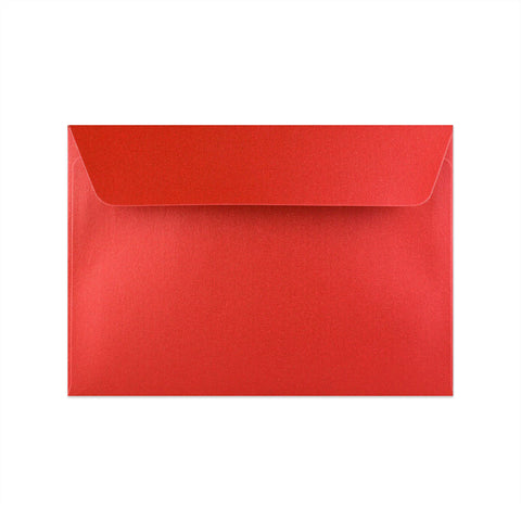 Pearlescent Envelopes Red 114 x 162 mm (C6) Peel and Seal