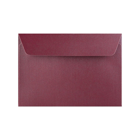 Pearlescent Envelopes Bordeaux 114 x 162 mm (C6) Peel and Seal