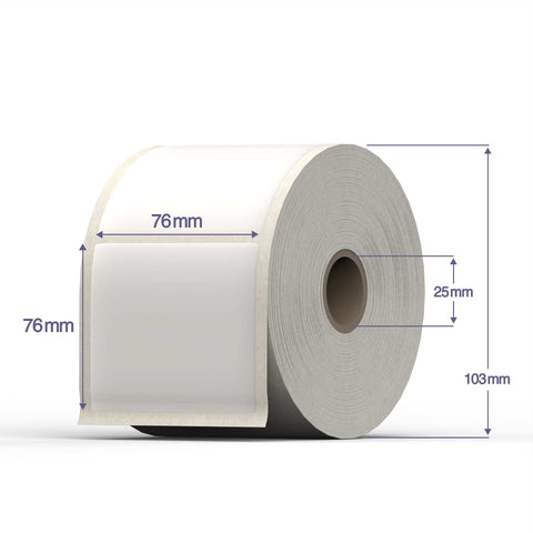 Direct Thermal Labels White 76 x 76 mm (750 labels)