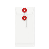 Farbige Kuverts mit Kordel- und Scheibenverschluss