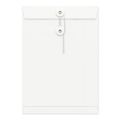 Coloured envelopes with string and washer closure White 324 x 229 mm (C4)