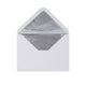 Paper Lined Envelopes White + Silver Foil 114 x 162 mm (C6)