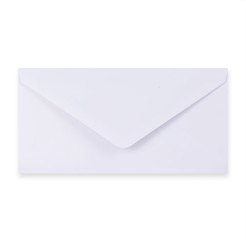 Paper Lined Envelopes White + Black Fancy Paper 110 x 220 mm (DL)