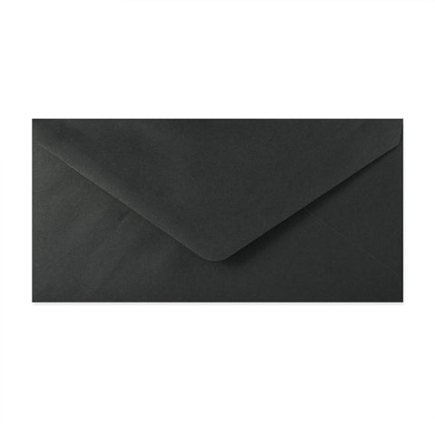 Paper Lined Envelopes Black + Red Fancy Paper 110 x 220 mm (DL)