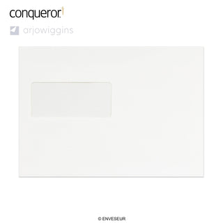 Brillantweißer Conqueror Briefumschlag 162x229 mm (C5)